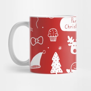 Christmas pattern on red Mug